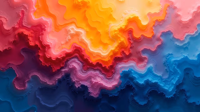 Abstract Colorful Waves