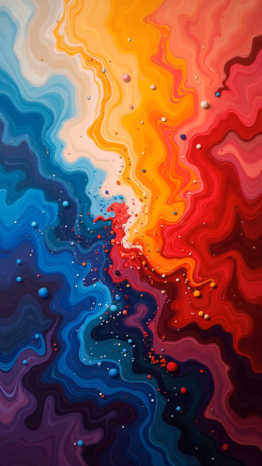 Abstract Colorful Waves Illustration