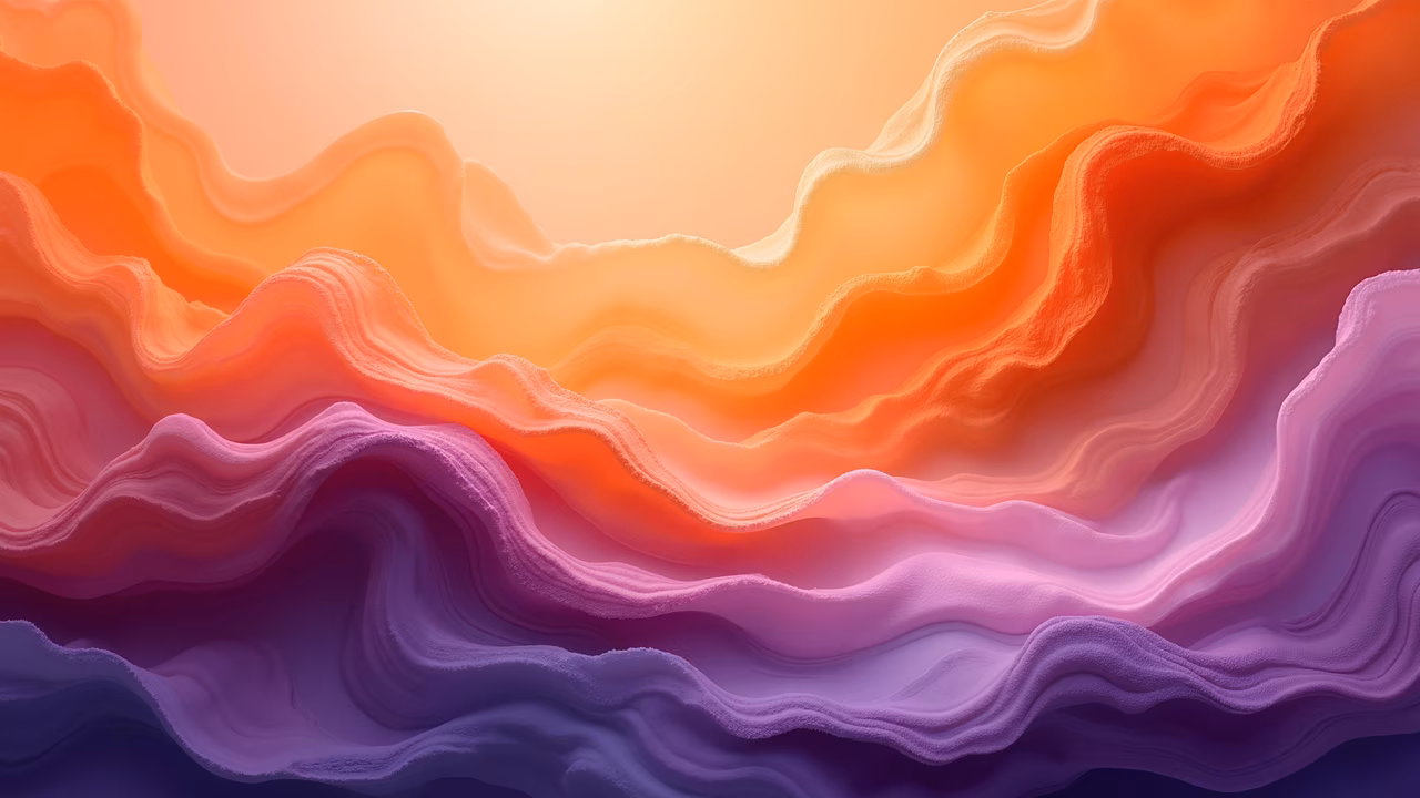 Vibrant abstract waves in warm tones, dynamic and harmonious