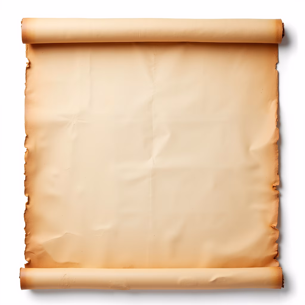 An ancient scroll with a worn texture, evoking a sense of history and mystery.