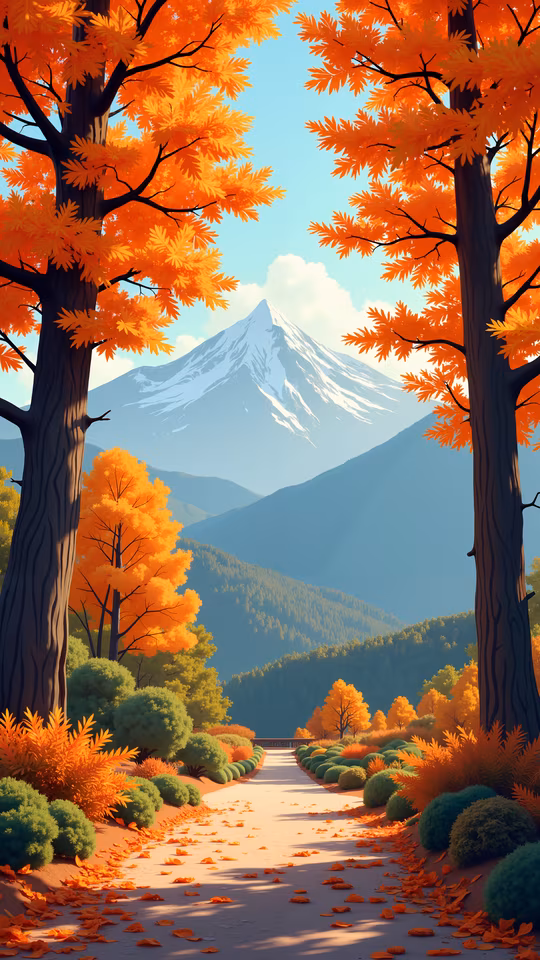 Autumn Pathway Illustration