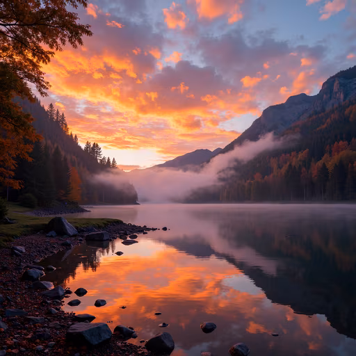 Autumn Sunset Reflections