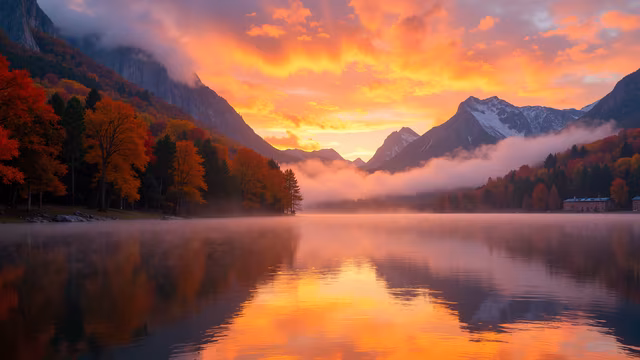 Autumn Sunset Reflections