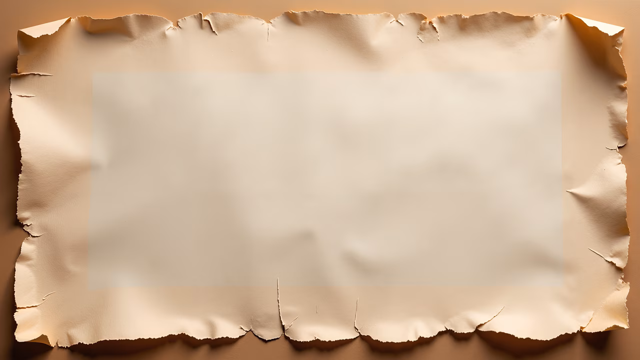 Blank sheet of paper with uneven edges and a warm, earthy background.