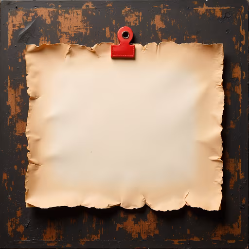 Blank Paper with Red Clamp