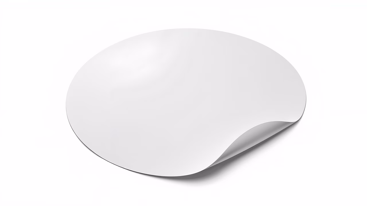 Minimalist illustration of a blank sheet of paper with a subtle shadow on a white background, emphasizing simplicity and potential for creativity.