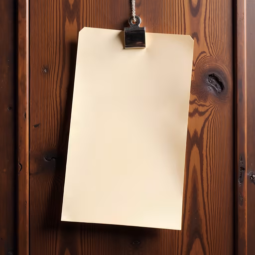 Blank Sheet on Wooden Door