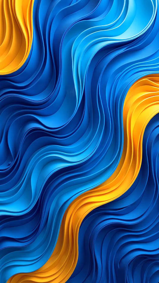 Blue And Yellow Swirls Illustration