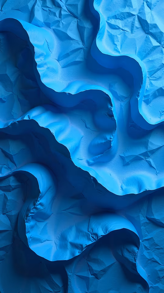 Blue Crumpled Paper Illustration