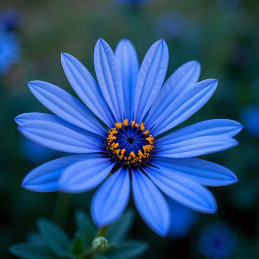 Blue Daisy Illustration