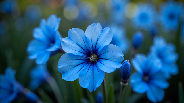 Blue Flower Illustration