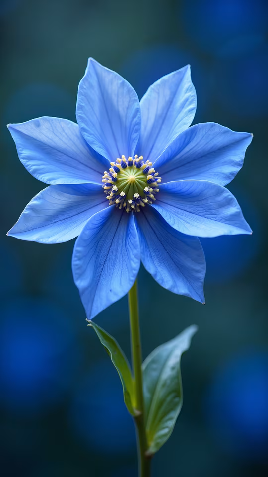 Blue Flower Illustration
