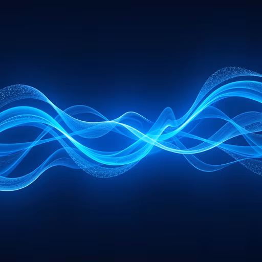 Blue Flowing Waves Illustration