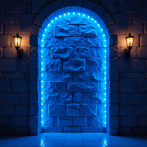 Blue Lit Archway