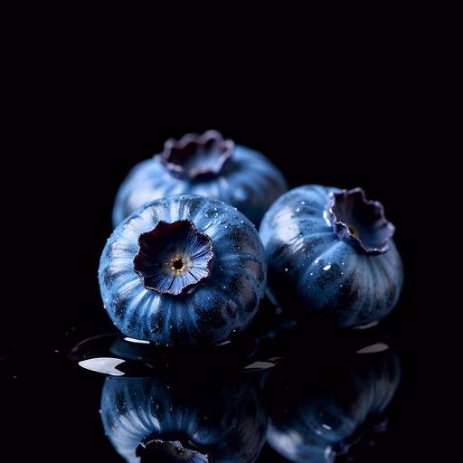 Blueberries on Black