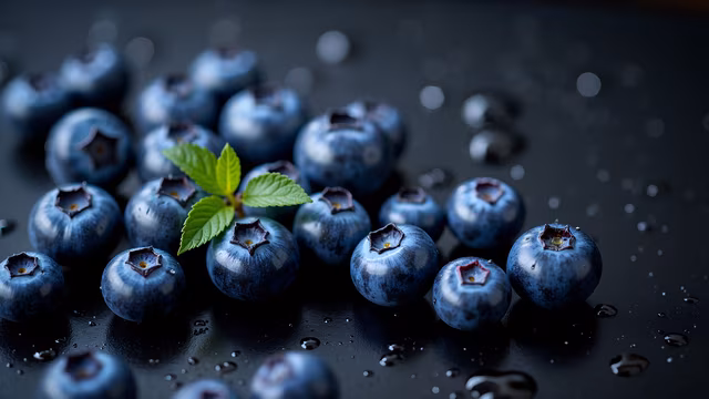 Blueberries with Mint
