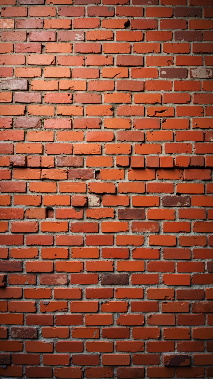 Detailed brick wall illustration showcasing texture and color variations.