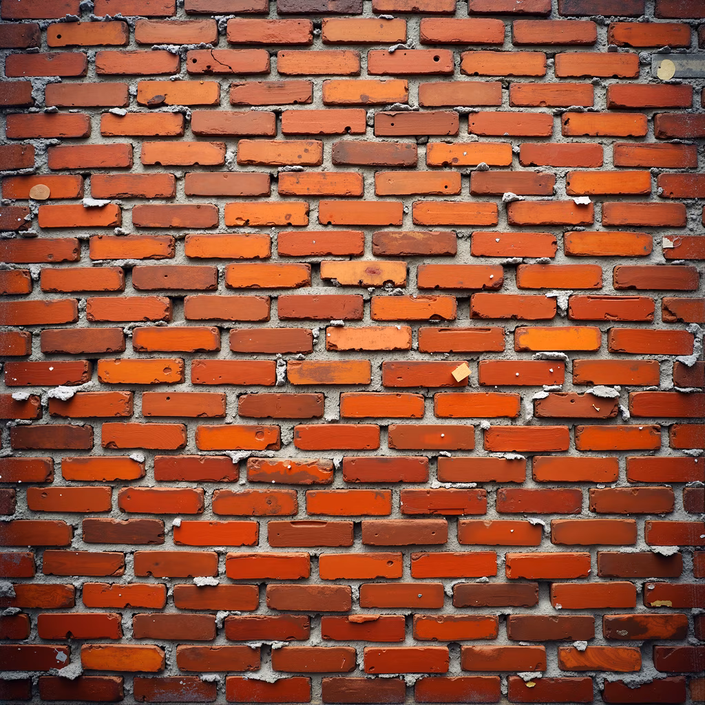 Close-up of a brick wall with realistic textures and warm tones.