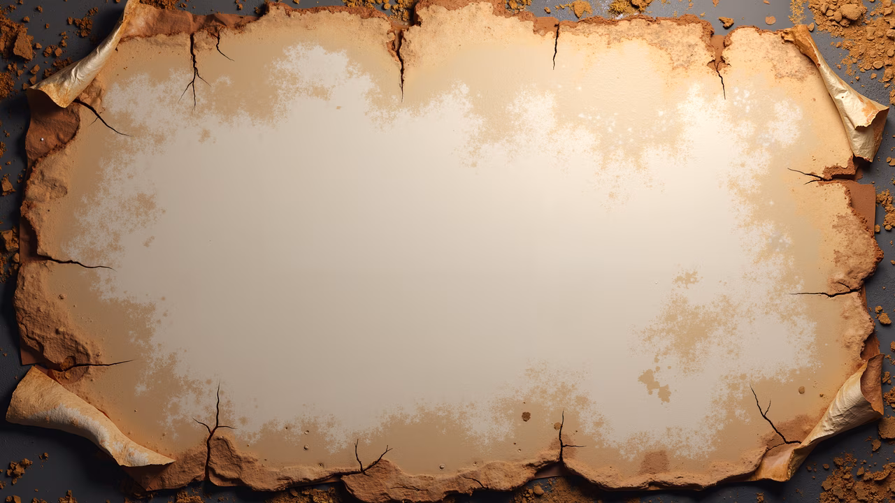 Burnt paper texture with uneven edges and dark gray background