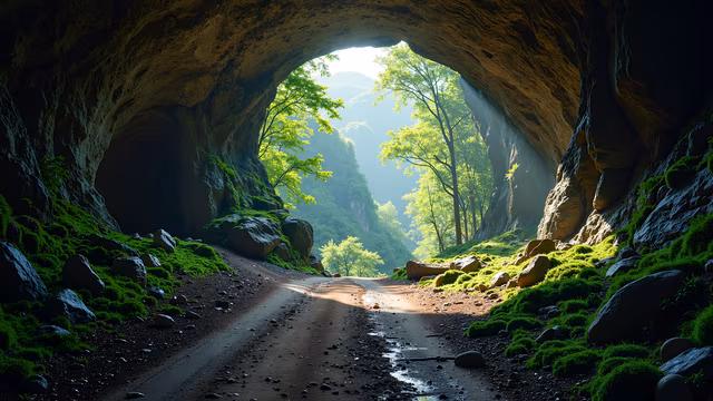 Cave Entrance Illustration