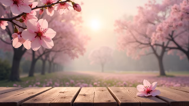 Cherry Blossom Sunset