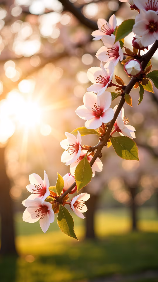 Cherry Blossoms at Sunset