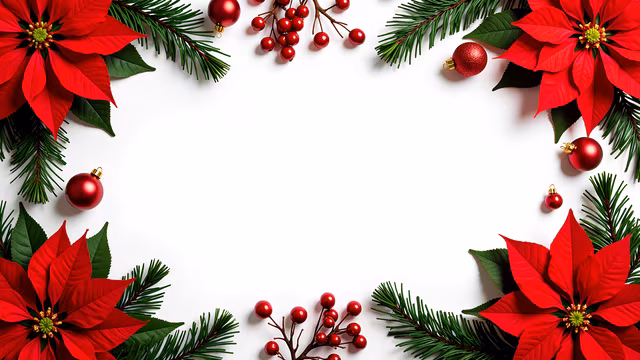 Christmas Floral Frame