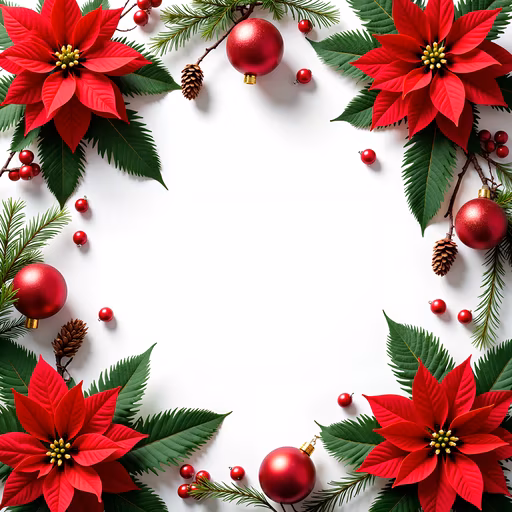 Christmas Floral Frame
