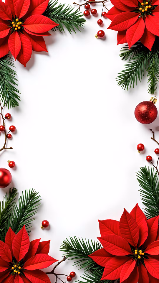 Christmas Floral Frame