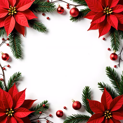 Christmas Floral Frame
