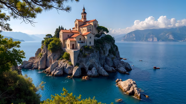 Cliffside Church by the Sea
