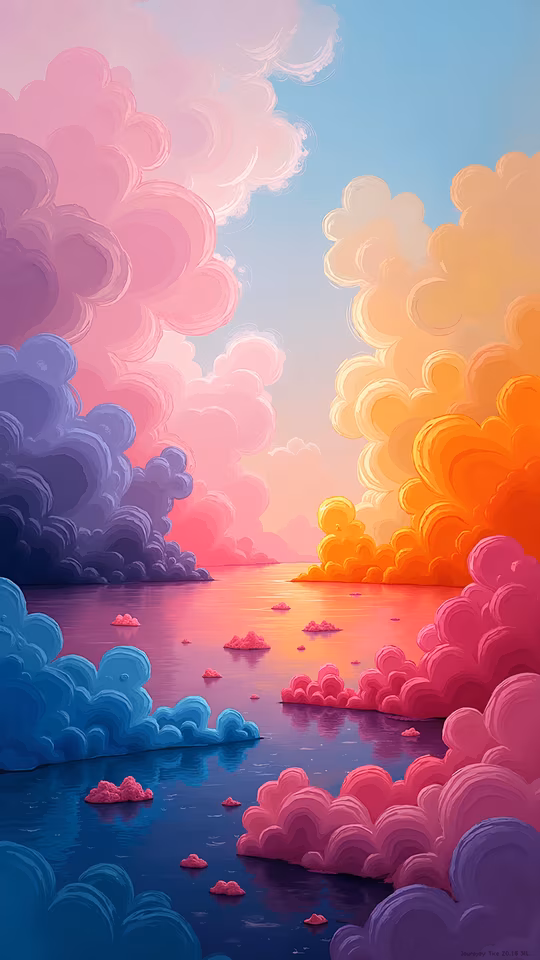 Colorful Clouds Illustration