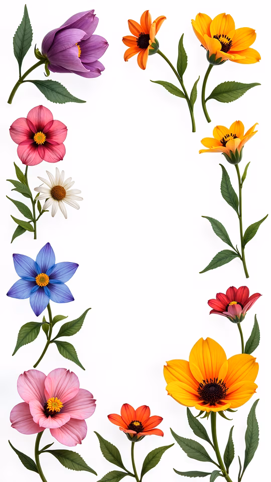 Colorful Flowers Illustration