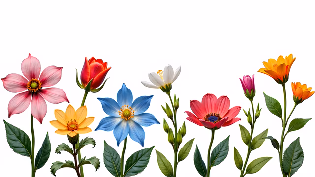 Colorful Flowers Illustration
