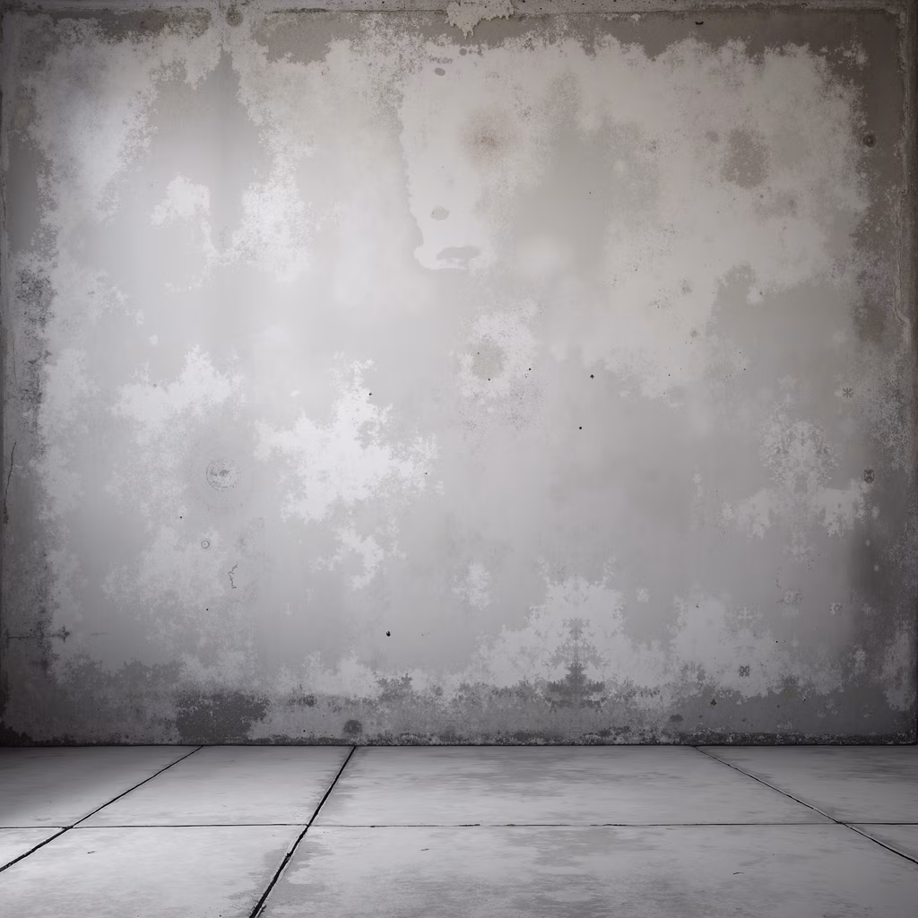 Minimalist concrete wall illustration with subtle gradient and reflective floor