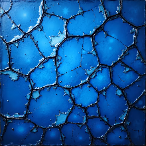 Cracked Blue Surface