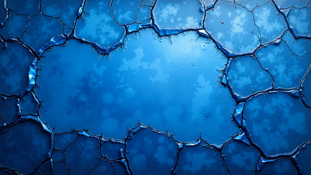 Cracked Earth Blue Illustration