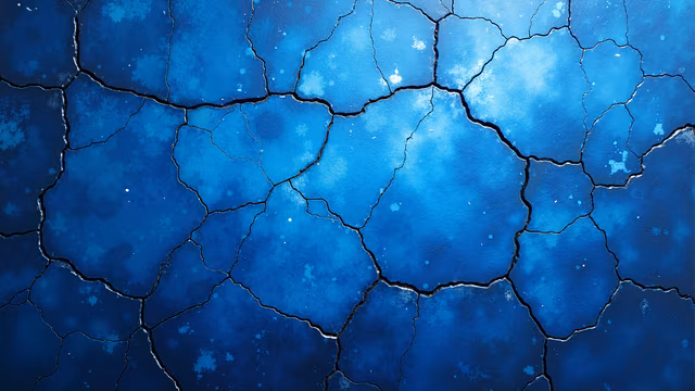 Cracked Earth Blue Illustration