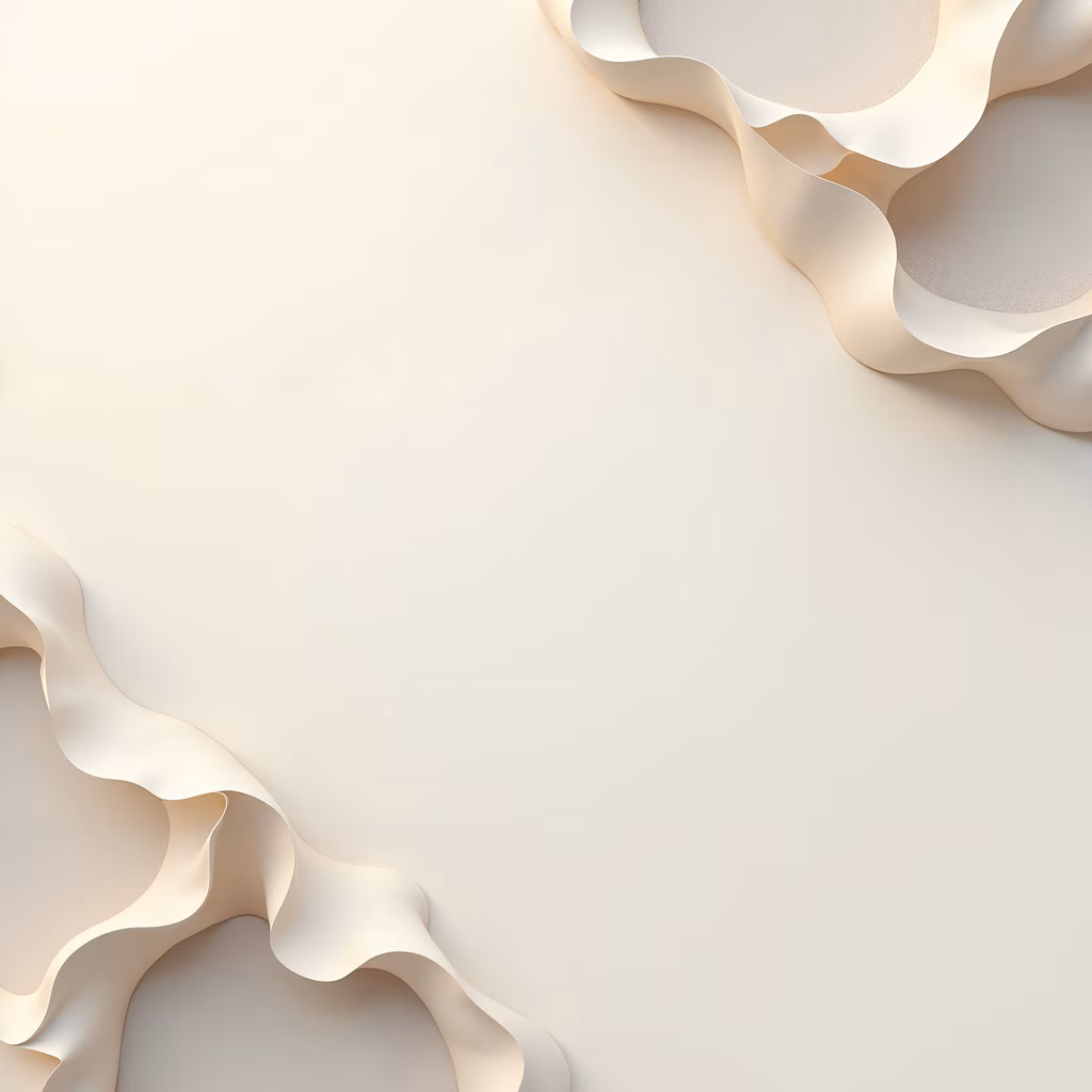 Smooth, curved lines in soft beige tones create a serene and elegant abstract artwork.