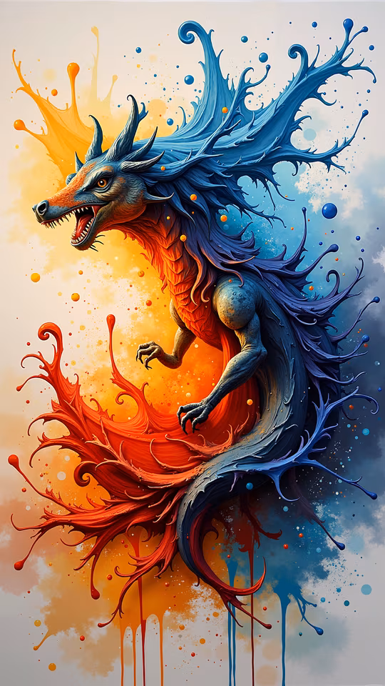 Dragon Splash Illustration