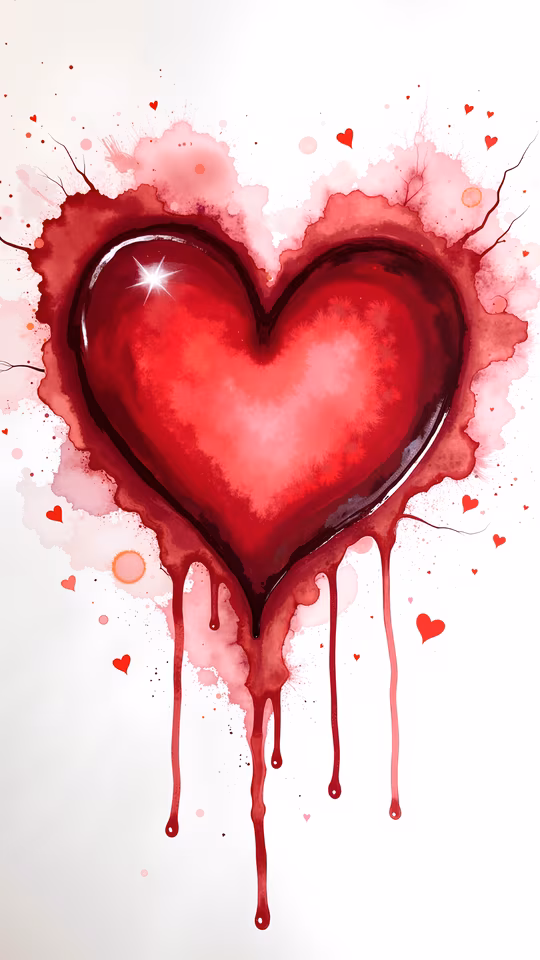 Dripping Heart Illustration