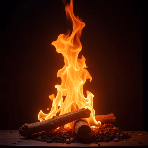 Flaming Fire Illustration