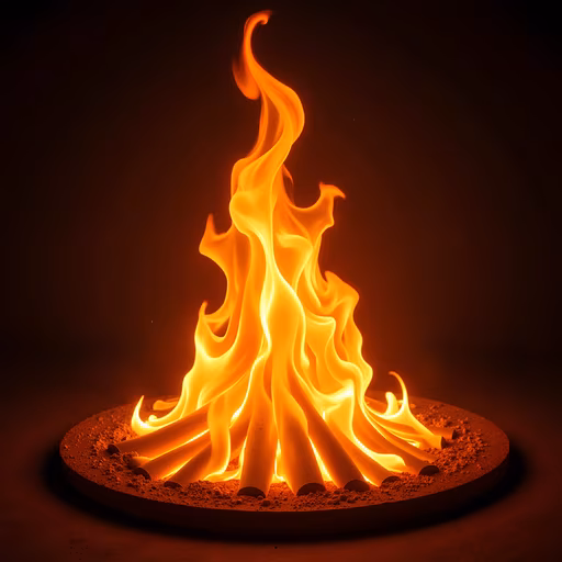 Flaming Fire Illustration