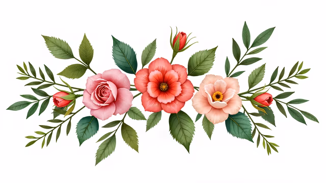 Floral Arrangement Illustration