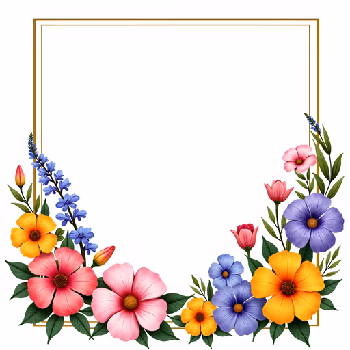 Floral Frame Illustration