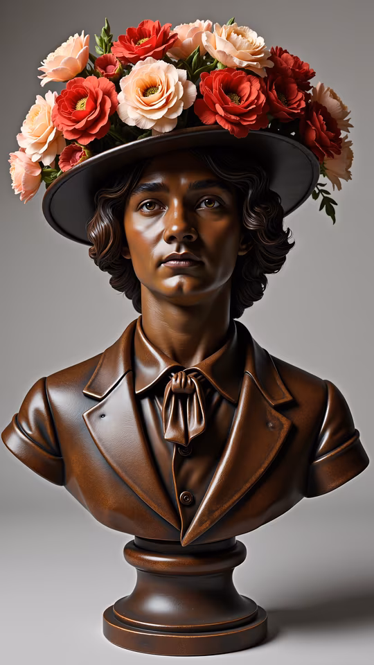 Floral Hat Bust