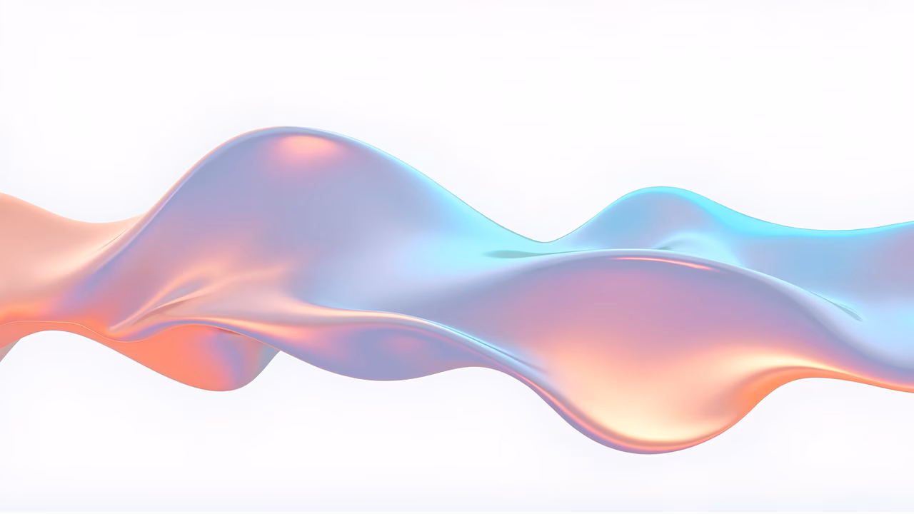 Abstract illustration of flowing waves in soft pastel colors, creating a serene and harmonious atmosphere.