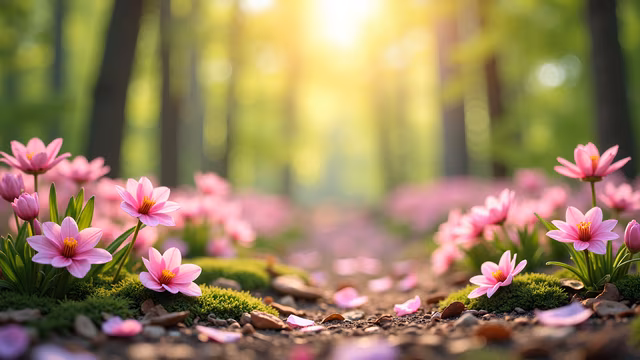 Forest Flowers Illustration