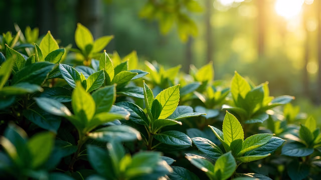 Forest Leaves in Sunlight