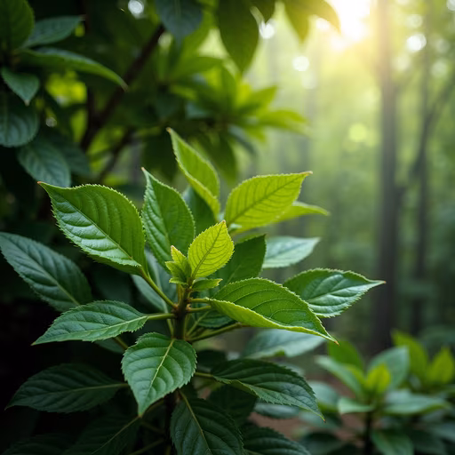 Forest Leaves in Sunlight